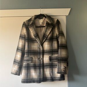 Plaid blazer size 2 H&M